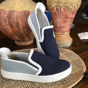 Vince Mesh grey and blue Bram Slip on Sneakers